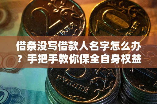 北京借条没写借款人名字怎么办？手把手教你保全自身权益